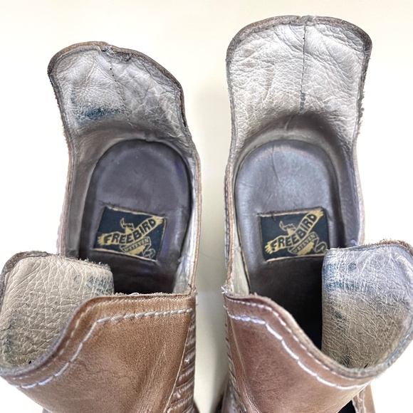 FREEBIRD by Steven Blade Slip On Bootie Size 7 Taupe Leather - Picture 8 of 16